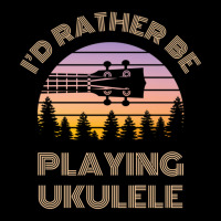 I'd Rather Be Playing Ukulele Ukulele Headstock Vintage Sunset Cropped Sweater | Artistshot