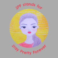 Spf Stands For Stay Pretty Forever Beautiful Female Face Drawing T-shirt | Artistshot