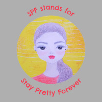 Spf Stands For Stay Pretty Forever Beautiful Female Face Drawing Exclusive T-shirt | Artistshot