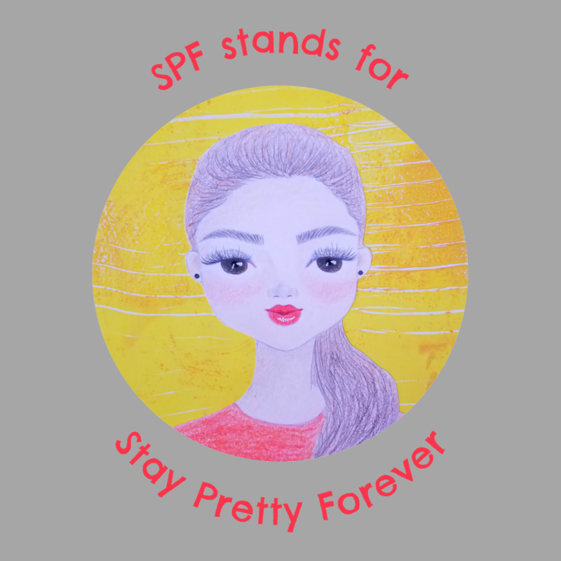 Spf Stands For Stay Pretty Forever Beautiful Female Face Drawing Men's Polo Shirt | Artistshot