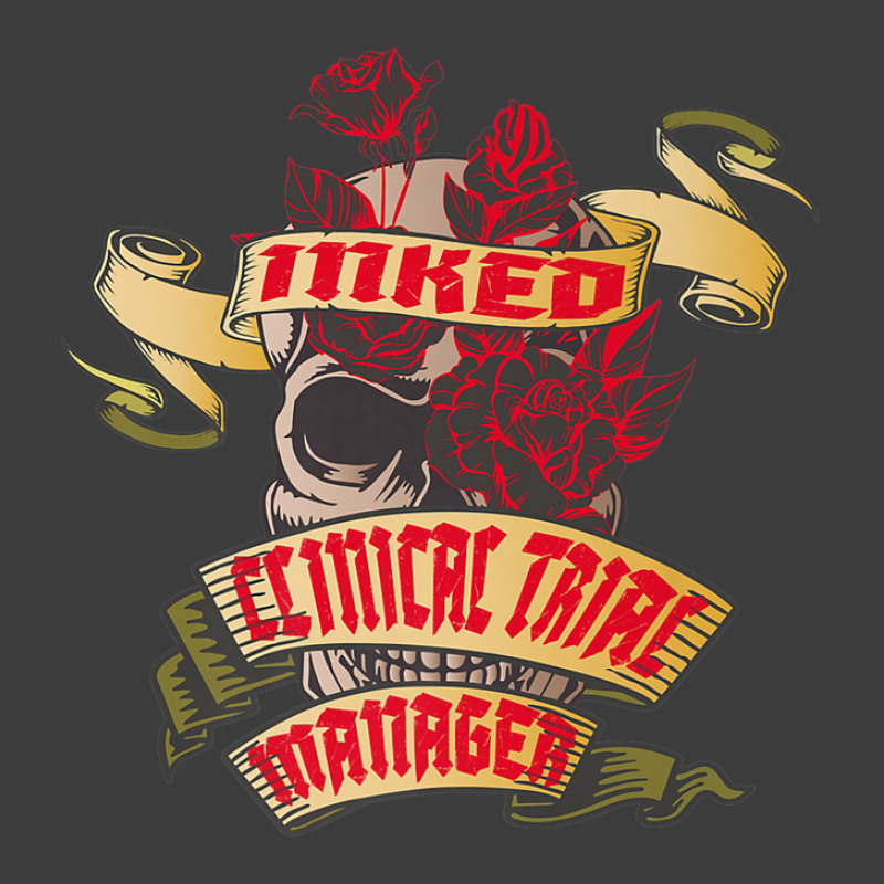 Clinical Trial Manager Inked Skull & Red Roses Tattoo Men's Polo Shirt | Artistshot