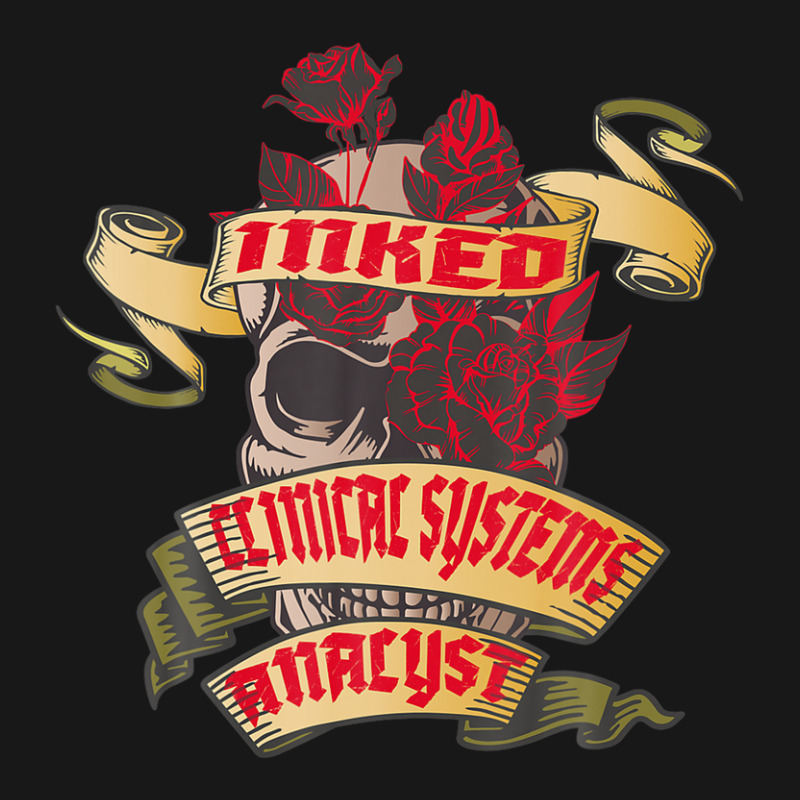 Clinical Systems Analyst Inked Skull & Red Roses Tattoo Flannel Shirt | Artistshot