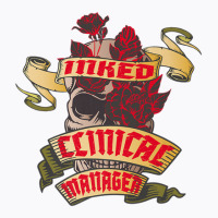 Clinical Manager Inked Skull & Red Roses Tattoo T-shirt | Artistshot