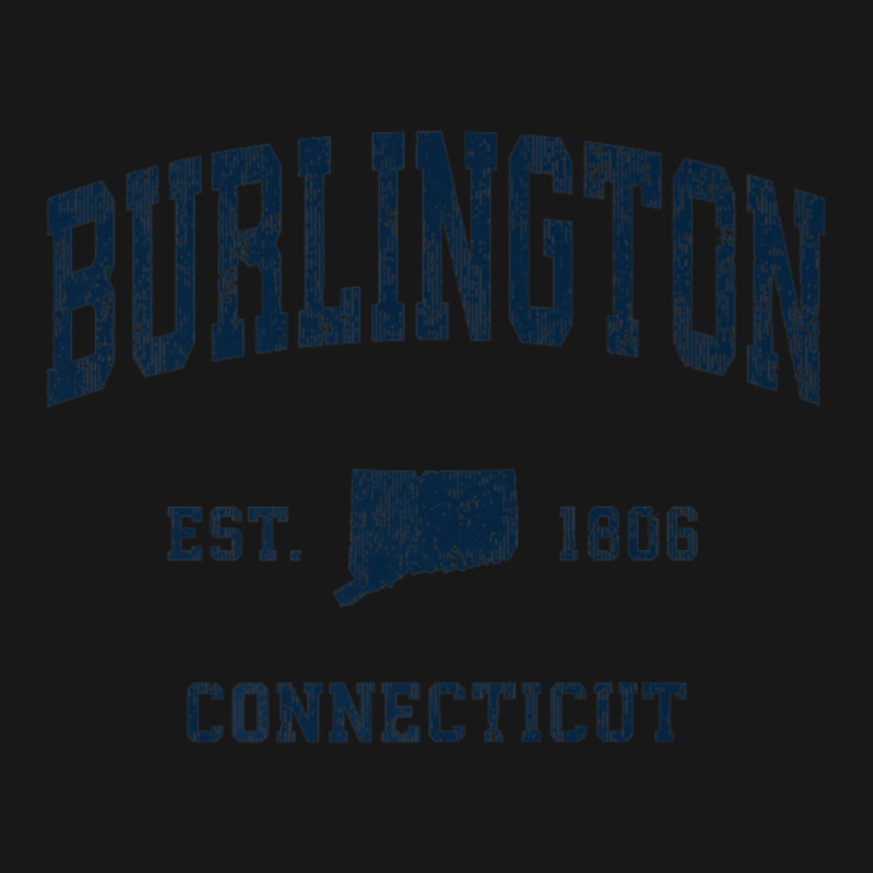 Burlington Connecticut Ct Vintage Athletic Navy Sports Desig Flannel Shirt | Artistshot