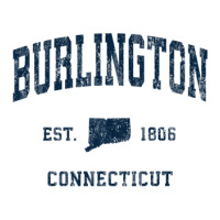 Burlington Connecticut Ct Vintage Athletic Navy Sports Desig Zipper Hoodie | Artistshot