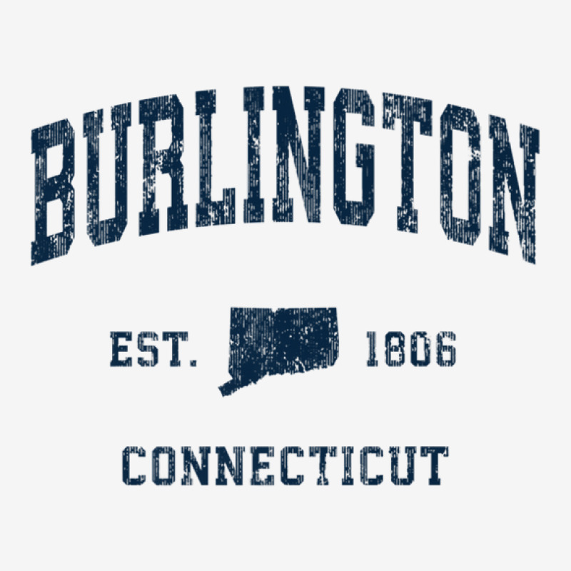 Burlington Connecticut Ct Vintage Athletic Navy Sports Desig Classic T-shirt | Artistshot