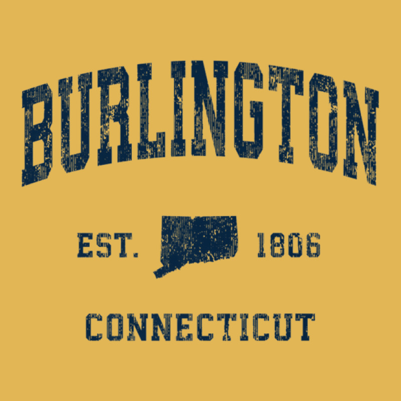 Burlington Connecticut Ct Vintage Athletic Navy Sports Desig Vintage Hoodie And Short Set | Artistshot