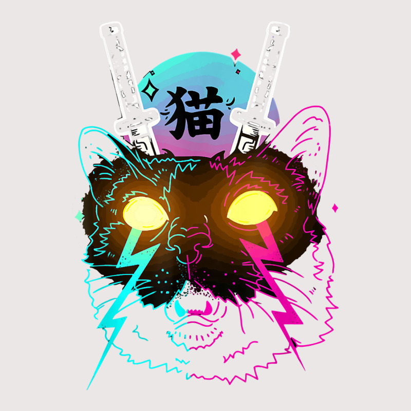 Cyberpunk Cat Kitten Japanese Retro Vaporwave Cats Pocket T-Shirt by mintoosaenanf | Artistshot