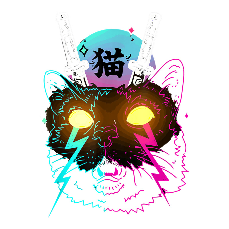 Cyberpunk Cat Kitten Japanese Retro Vaporwave Cats Men's T-shirt Pajama Set by mintoosaenanf | Artistshot