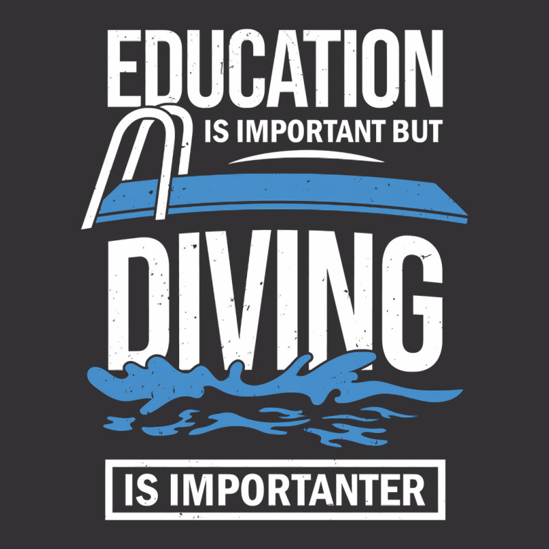 Education Is Important But Diving Is Importanter Vintage Short | Artistshot