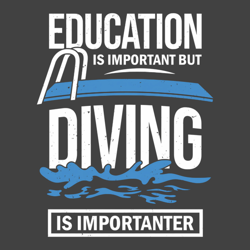 Education Is Important But Diving Is Importanter Vintage T-shirt | Artistshot