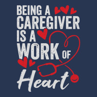 Being A Caregiver Is A Work Of Heart Men Denim Jacket | Artistshot