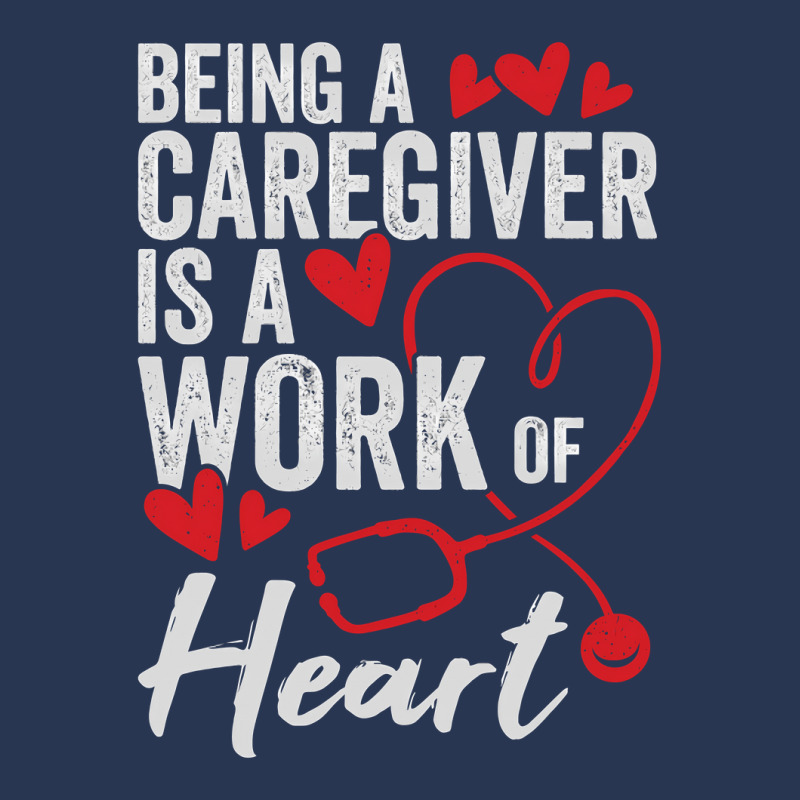 Being A Caregiver Is A Work Of Heart Men Denim Jacket | Artistshot