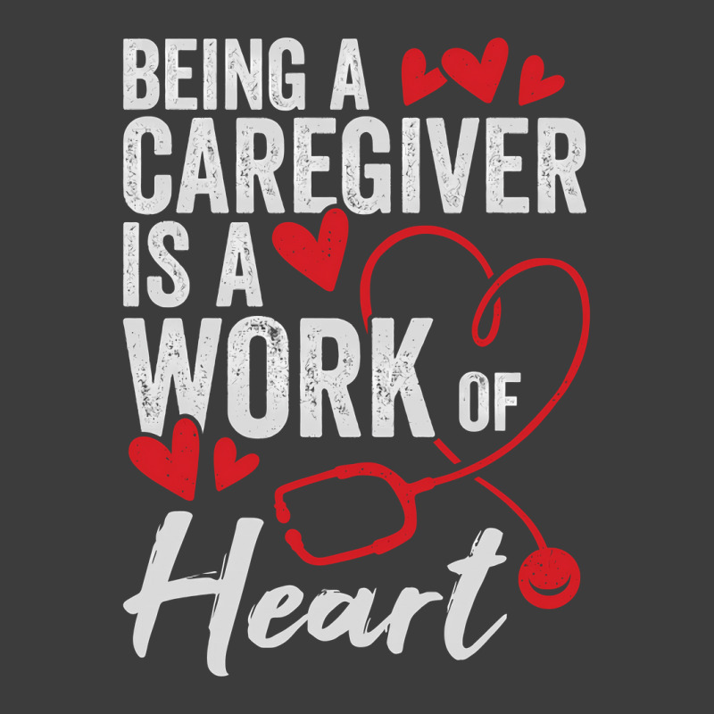 Being A Caregiver Is A Work Of Heart Men's Polo Shirt | Artistshot