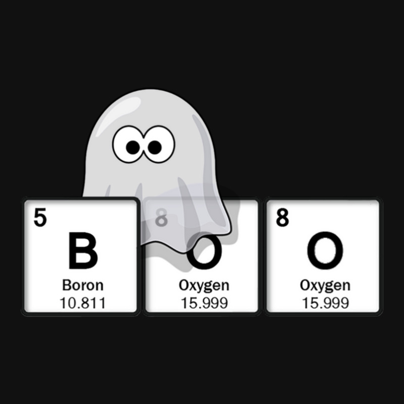 Boo Cute Ghost Design Using Elements Of The Periodic Table 1 Round ...