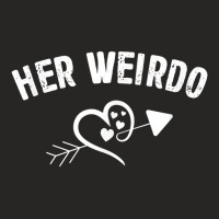 Valentine Day Her Weirdo For Him Couple Matching Dress T Shirt Ladies Fitted T-shirt | Artistshot