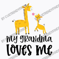 Giraffe With Pink Flower My Grandma Loves Me T-shirt | Artistshot