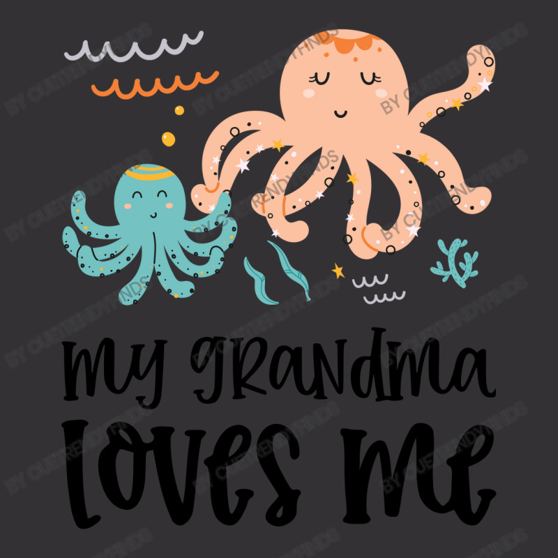 Octopus Grandma Loves Me Vintage Hoodie by CueTrendyFinds | Artistshot