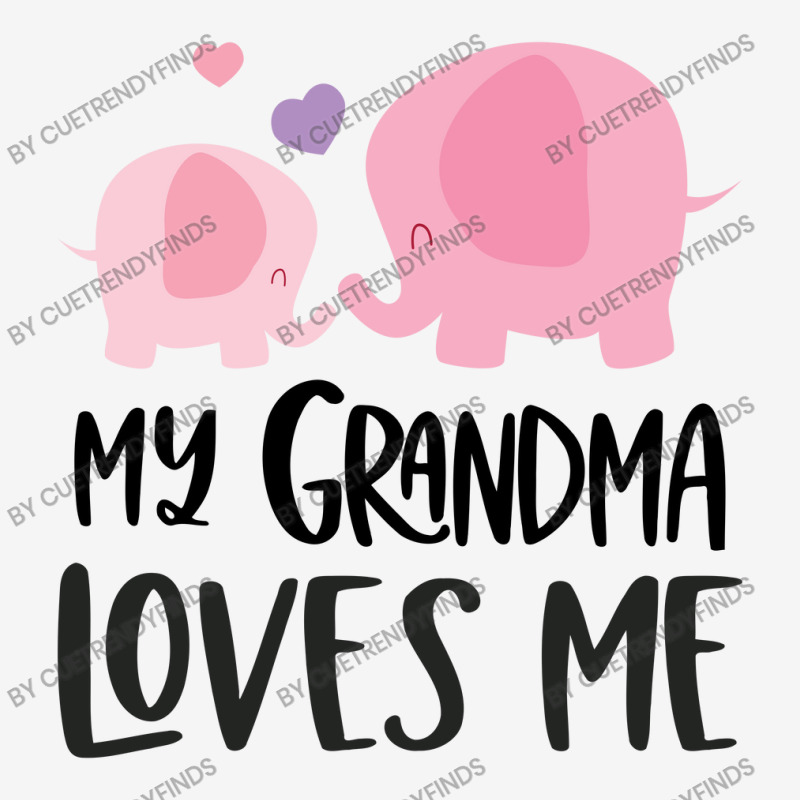 Pink Elephant Grandma Loves Me Graphic T-shirt by CueTrendyFinds | Artistshot