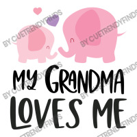 Pink Elephant Grandma Loves Me Crewneck Sweatshirt | Artistshot