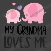 Pink Elephant Grandma Loves Me Vintage T-shirt | Artistshot