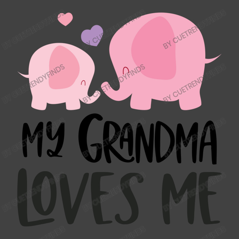 Pink Elephant Grandma Loves Me Vintage T-Shirt by CueTrendyFinds | Artistshot