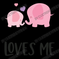 Pink Elephant Grandma Loves Me Fleece Short | Artistshot