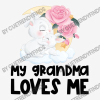 Rabbit Bunnies Pink Roses Grandma Loves Me Graphic T-shirt | Artistshot