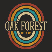 Vintage Retro Oak Forest Illinois Il Women Men Souvenirs T Shirt Ladies Fitted T-shirt | Artistshot