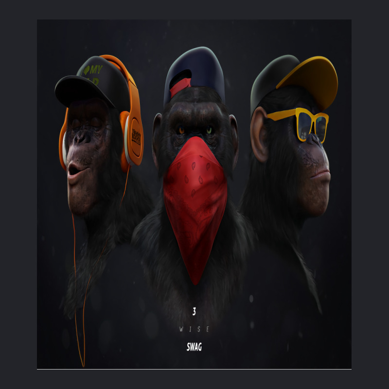 3 Wise Swag,banksy Dj Gorilla,thinking Monkey Headphones Lightweight Hoodie | Artistshot