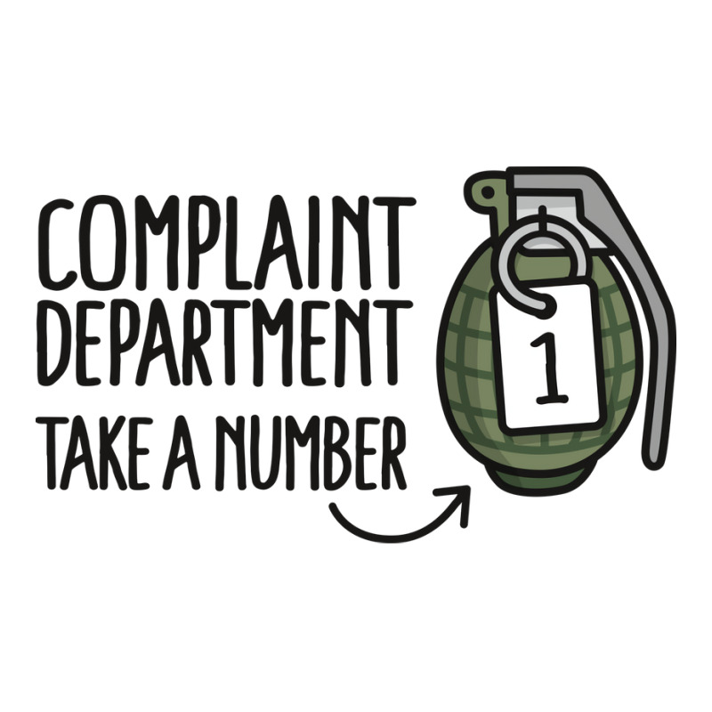 Complaint Department Take A Number Hand Grenade V-Neck Tee by ajithcti1 | Artistshot