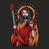 Jesus Playing Heavy Metal Guitar Tank Top Ladies Fitted T-shirt | Artistshot