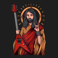 Jesus Playing Heavy Metal Guitar Tank Top Classic T-shirt | Artistshot