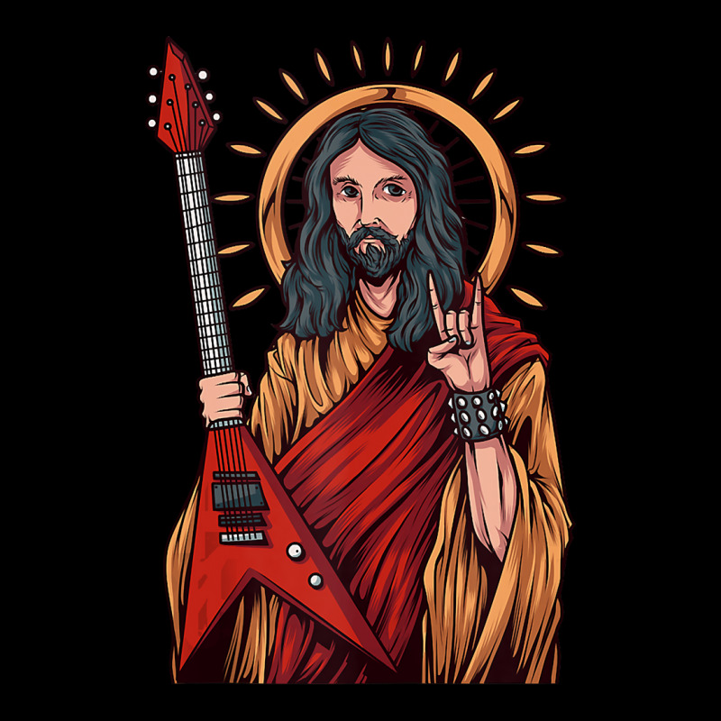 Jesus Playing Heavy Metal Guitar Tank Top Cropped Sweater by adam.troare | Artistshot