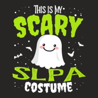 Funny Halloween This Is My Scary Slpa Custome Speech Aide Premium Ladies Fitted T-shirt | Artistshot