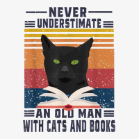 An Old Man With Cats And Books Cat Daddy Edition Ladies Fitted T-shirt | Artistshot