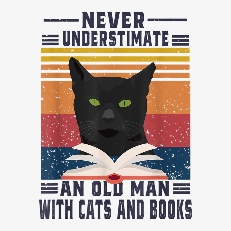 An Old Man With Cats And Books Cat Daddy Edition Ladies Fitted T-Shirt by ROXANZALEZ | Artistshot