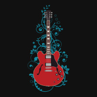 Red Semihollow Electric Guitar Flowering Vines 1 Rear Car Mat | Artistshot