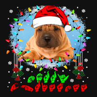 Merry Christmas Hands Sign Language Santa Shar Pei Lover154 Graphic T-shirt | Artistshot