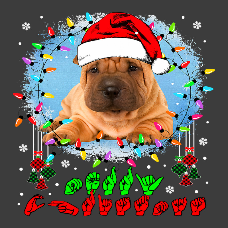 Merry Christmas Hands Sign Language Santa Shar Pei Lover154 Men's Polo Shirt by SCOTTALLENZ | Artistshot