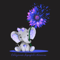 Limited Edition Osteogenesis Imperfecta Awareness Cute Elephant Sunflo T-shirt | Artistshot