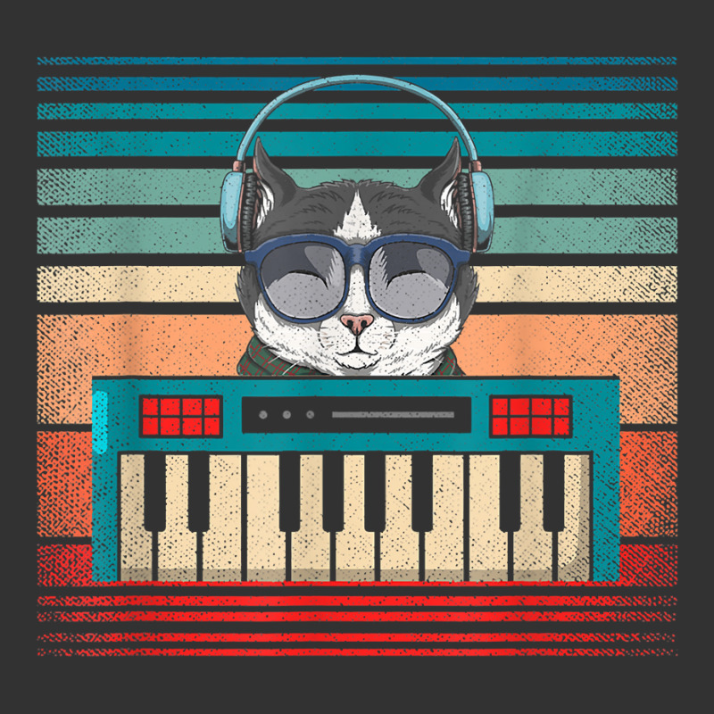 Retro Synthesizer Keyboard Music Producer Cat Lover T Shirt Baby Bodysuit | Artistshot