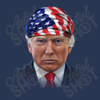 President Donald Trump In Flag Of Usa Head Wrap Shirts Men Denim Jacket | Artistshot