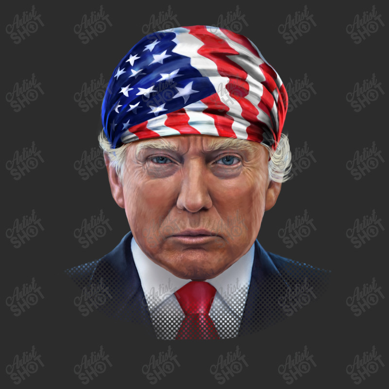 President Donald Trump In Flag Of Usa Head Wrap Shirts Exclusive T-shirt | Artistshot