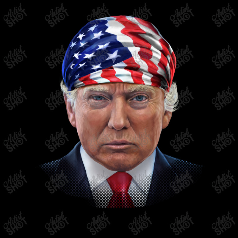 President Donald Trump In Flag Of Usa Head Wrap Shirts Zipper Hoodie | Artistshot