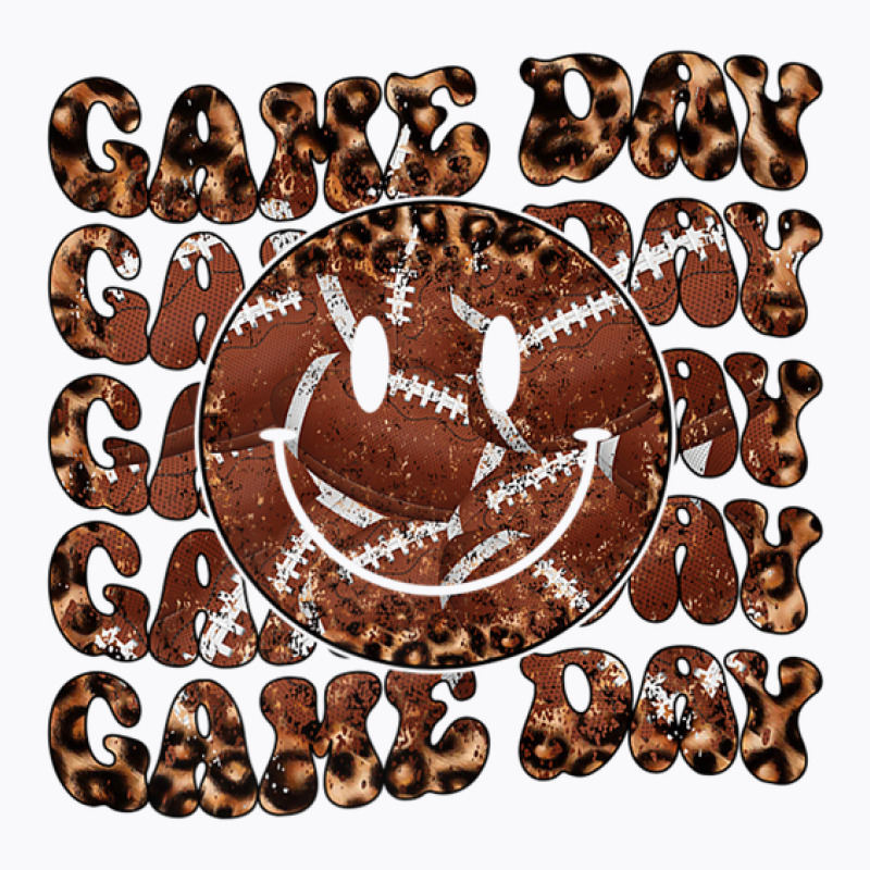 Cute Retro Wavy Game Day Football Leopard Print T-shirt | Artistshot