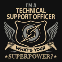 Limited Edition Technical Support Officer T Shirt - Superpower Gift It Metal Print Horizontal | Artistshot