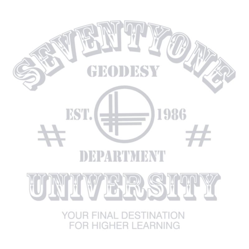 Seventyone Geodesi Departemen University Experts Sticker | Artistshot