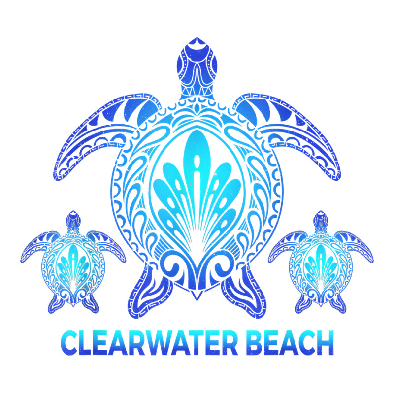 Vintage Clearwater Beach Florida Blue Sea Turtle Souvenirs T Shirt V-Neck Tee by shmonotpv4s | Artistshot