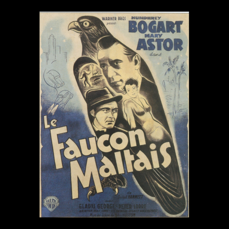 Maltese Falcon Vintage French Movie Poster Humphrey Bogart Adjustable Cap by BrentBir | Artistshot